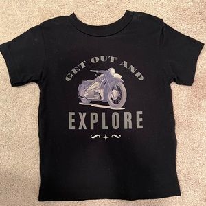 Toddler Black Motorcycle shirt - Size 4T